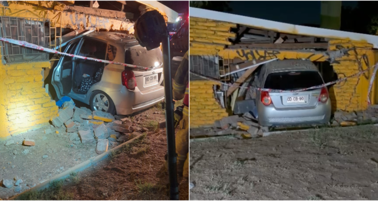 Conductor termina incrustado en una vivienda de Renca: investigan si consumió alcohol