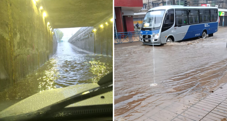 Reportan anegamientos en diversas calles y sectores del Gran Concepción por intensas lluvias