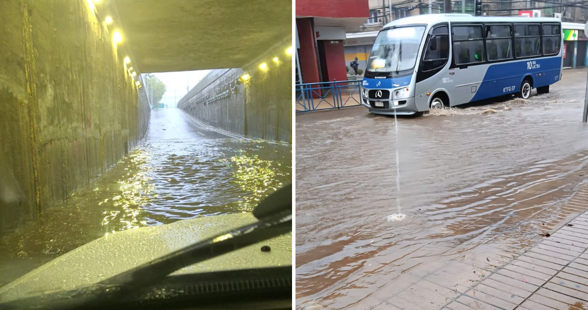 Reportan anegamientos en diversas calles y sectores del Gran Concepción por intensas lluvias