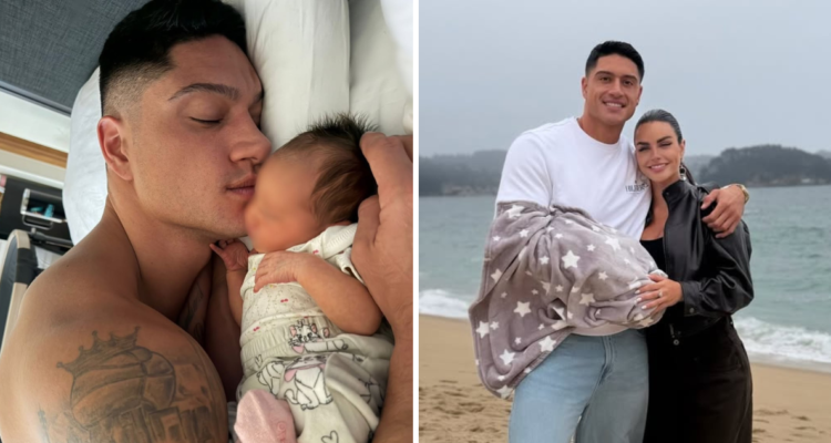 Sammis Reyes junto a Emilia Dides y su hija Mia