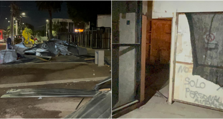 Día del Joven Combatiente: turba vandaliza y saquea dependencias municipales en Huechuraba