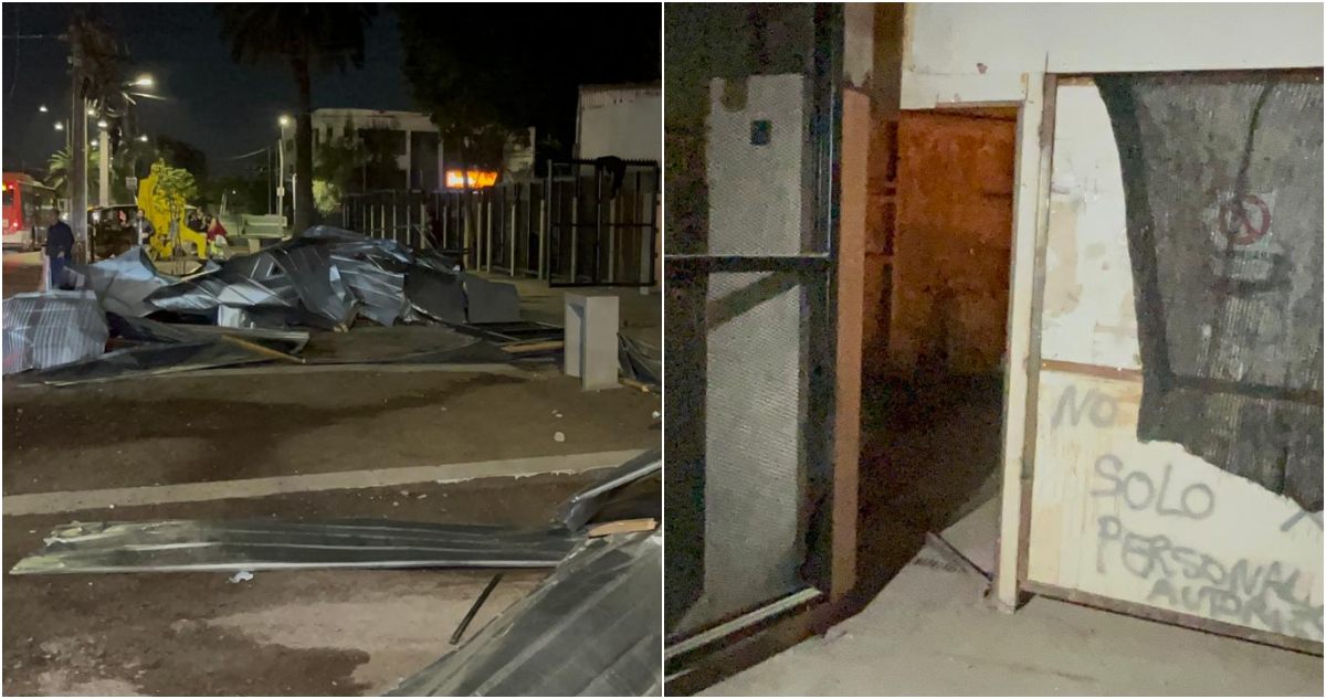 Día del Joven Combatiente: turba vandaliza y saquea dependencias municipales en Huechuraba