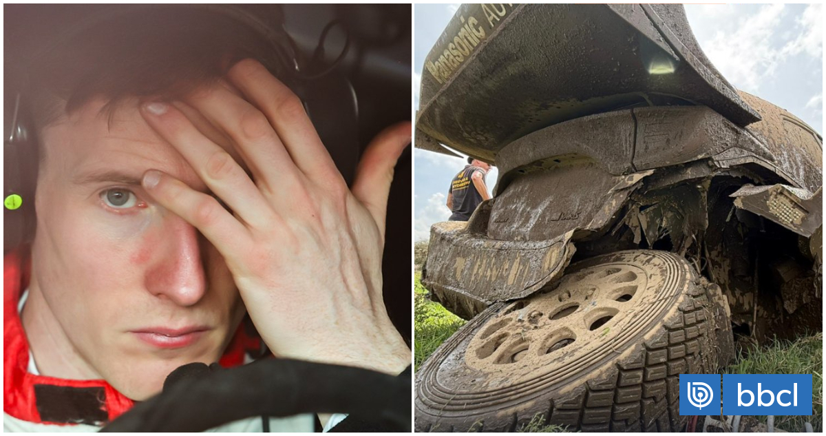 A tres ruedas en el barro: el salvaje manejo de Elfyn Evans en WRC de Kenia que terminó en su abandono
