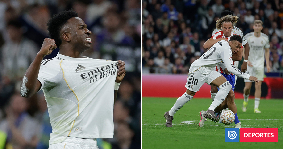 Real Madrid se quedó con el clásico tras superar al Atlético con doblete de Vinícius