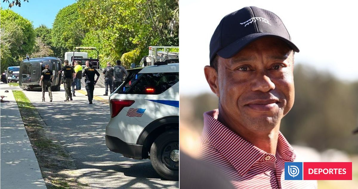 Tiger Woods vuelca su vehículo en Florida y policía investiga el caso