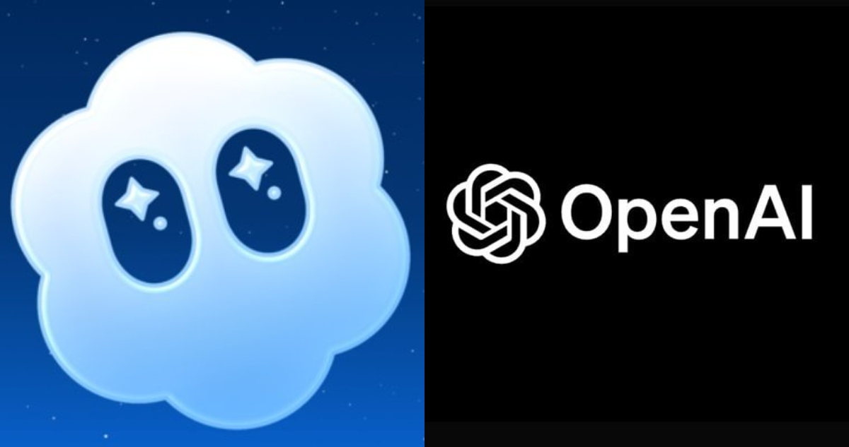 Foto de los logos de Sora y OpenAI