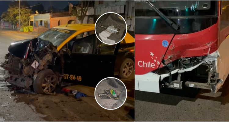 Taxista muere tras colisionar con un bus RED en Cerro Navia: investigan si había consumido alcohol