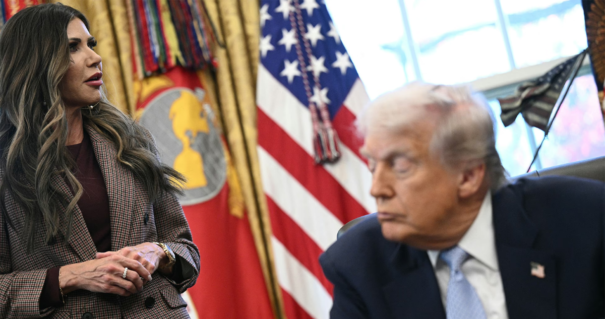 Trump y Kristi Noem