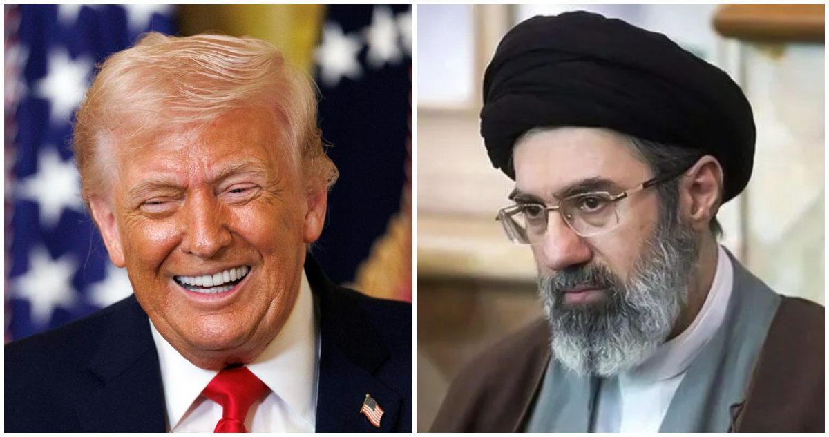 El presidente de EEUU, Donald Trump, y el líder de Irán, Mojtaba Jamenei