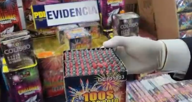 Un detenido tras detectar contrabando de cigarrillos y fuegos artificiales en la región Metropolitana