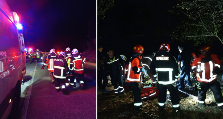 Un muerto y varios lesionados deja grave accidente en Quellón: camioneta se desbarrancó en ruta 5