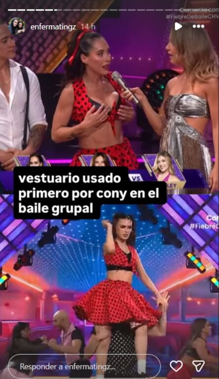 Vestuario repetido de Fiebre de Baile de Valentina Roth y Cony Capelli