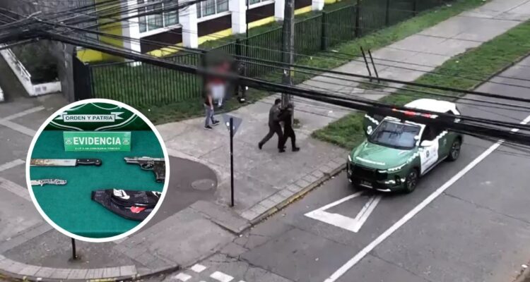 Internación provisoria a adolescentes que intentaron ingresar armados a liceo en Temuco