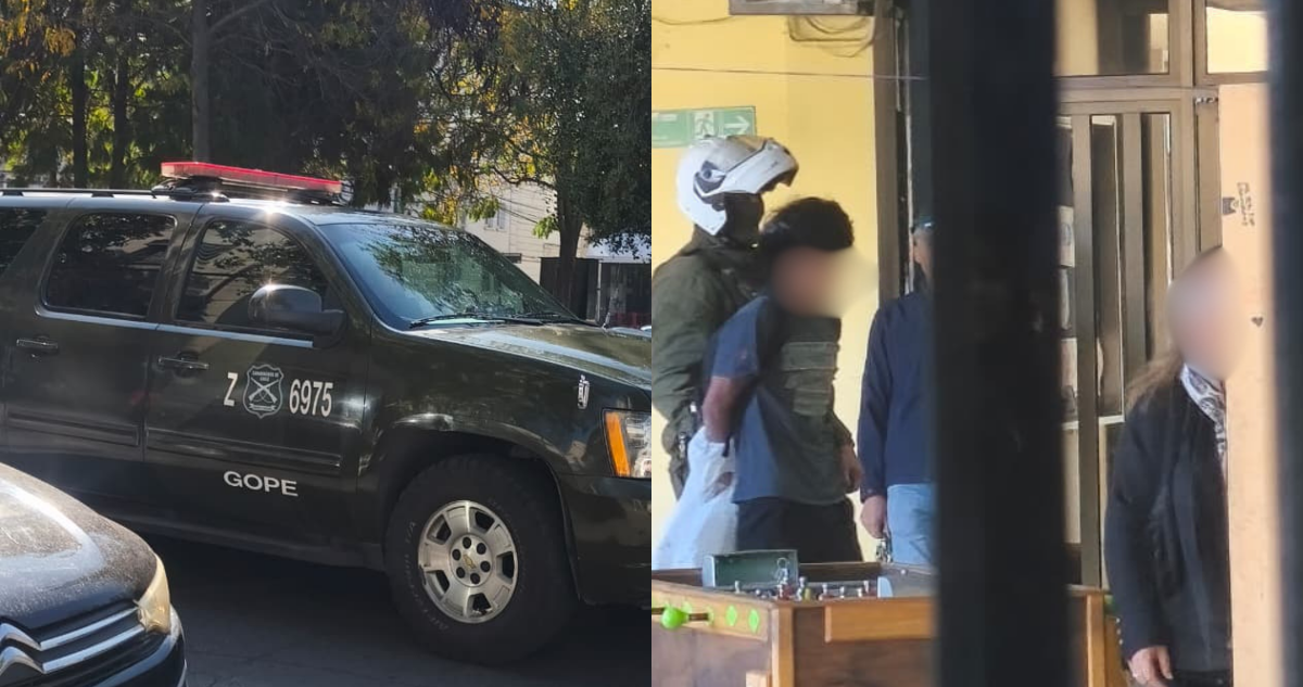 Alumnos lanzan bengalas en liceo de Providencia: un estudiante fue detenido tras portar bomba molotov