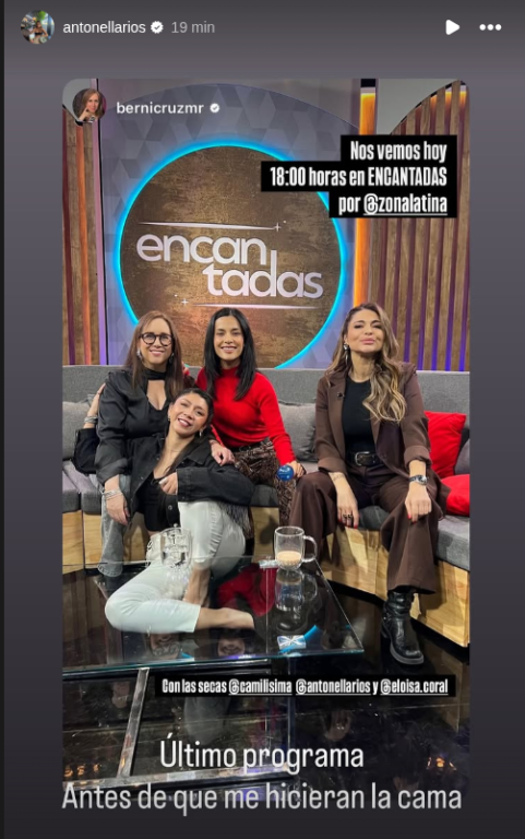Instagram Storie de Antonella Ríos