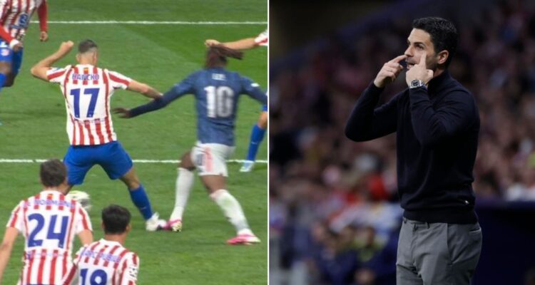 Mikel Arteta y su furia por penal anulado al Arsenal ante Atlético Madrid en Champions