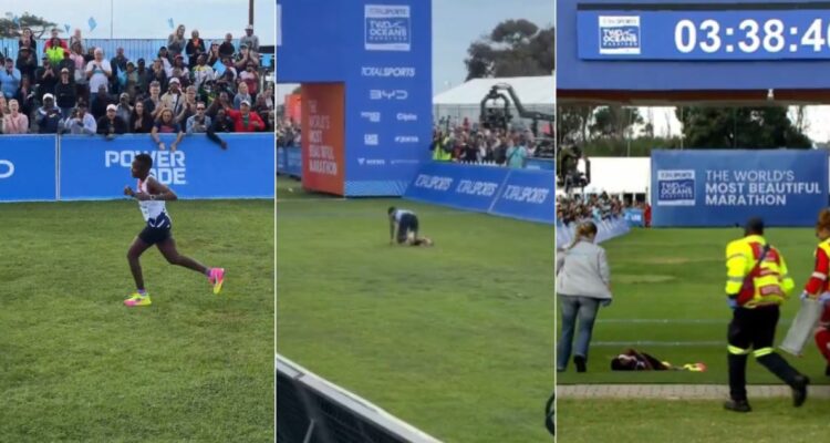 Atleta llega gateando a la meta tras intensa maratón de 56 kilómetros en Sudáfrica
