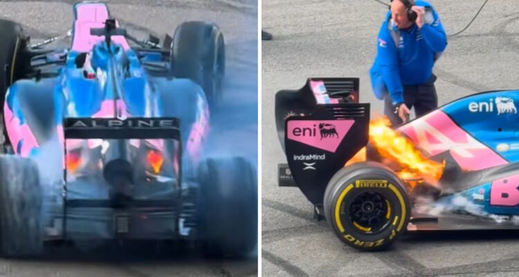 Franco Colapinto incendió su vehículo durante motor show en Argentina.