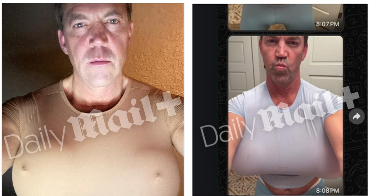 Fotografías del esposo de Kristi Noem, Bryon practicando la bimboficación