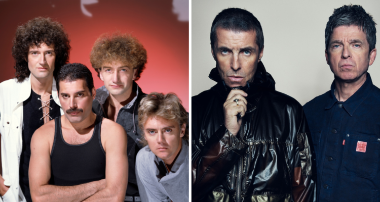 Queen y Oasis en referencia a la mejor canción británica