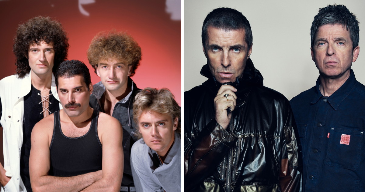 Queen y Oasis en referencia a la mejor canción británica