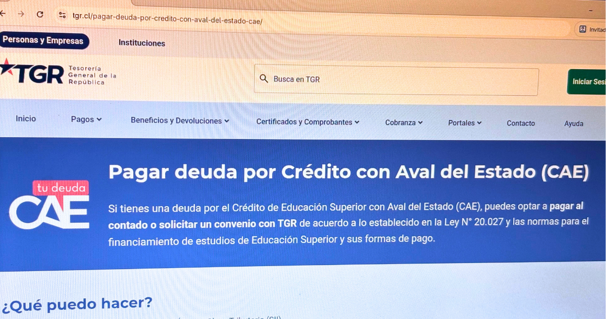Por qué mi deuda CAE no aparece en la tesorería