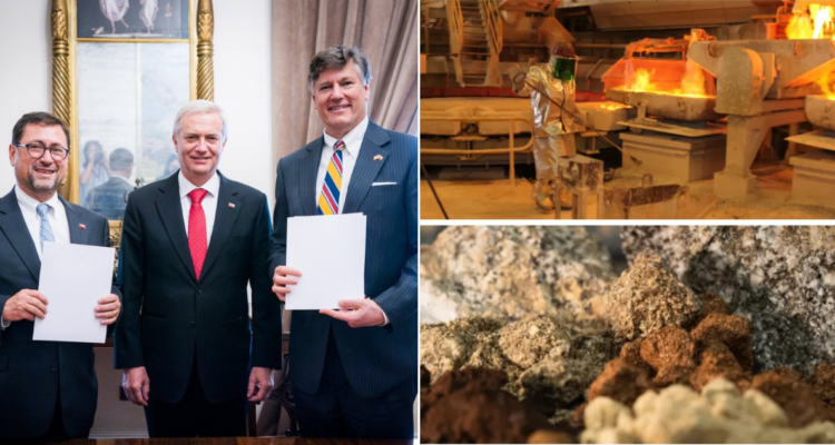 Chile firma con EEUU memorándum para impulsar industria de minerales críticos, como cobre y litio