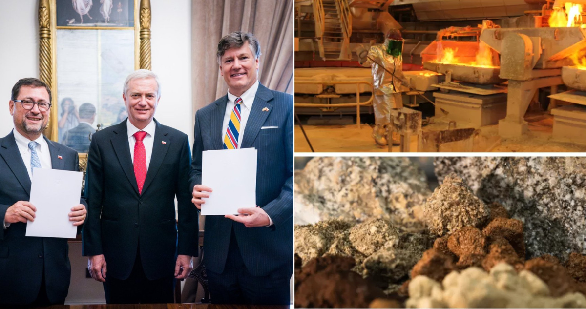 Chile firma con EEUU memorándum para impulsar industria de minerales críticos, como cobre y litio