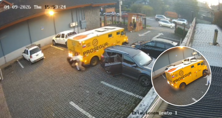 VIDEO | Camión de Prosegur a dos mujeres en multitienda en Pucón: una quedó grave