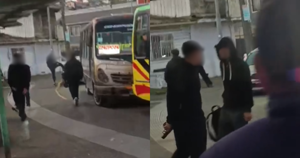 Uno portaba pistola: estudiantes protagonizan riña en plena vía pública en Lota
