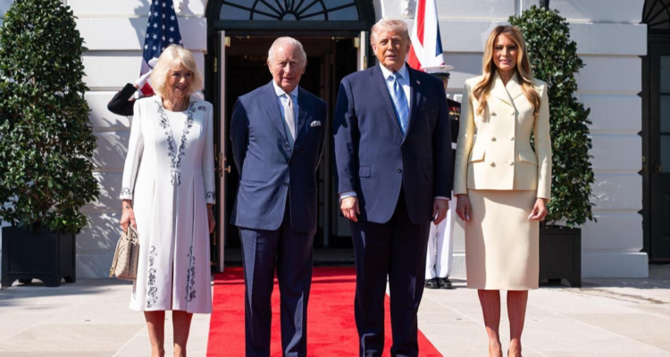 Trump recibe a Carlos III en visita oficial a Estados Unidos: monarca hablará ante el Congreso