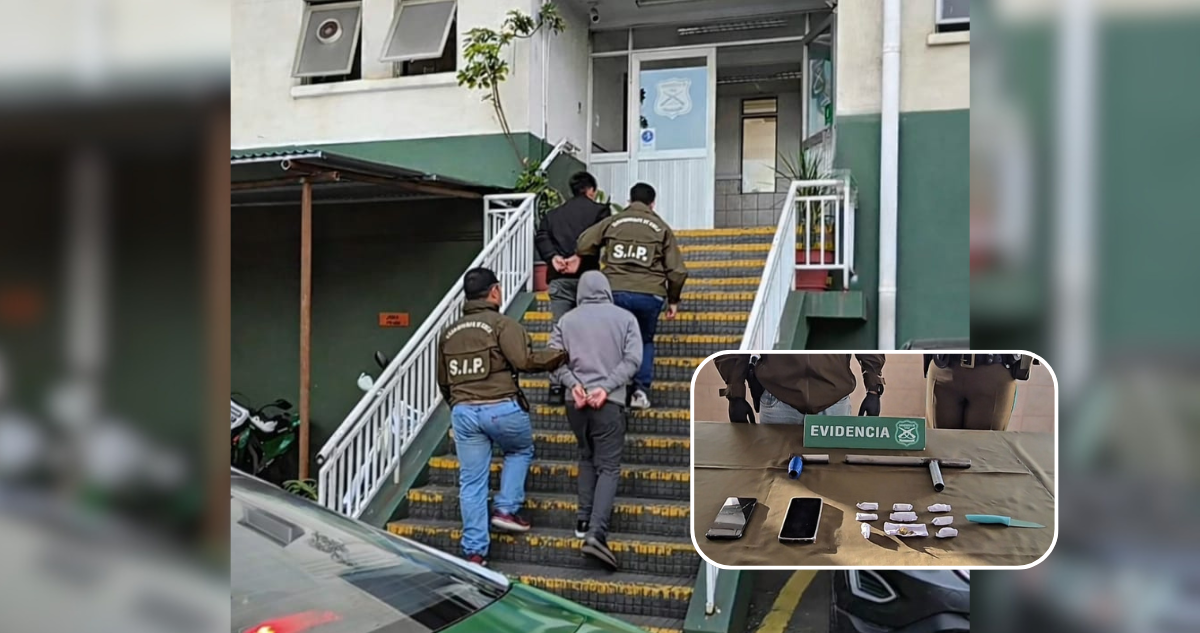 Detenidos 2 estudiantes que tenían escopeta artesanal en liceo de Talcahuano: se tomaron foto en baño
