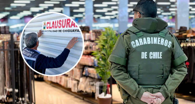 Clausuran mall chino en chiguayante que tenía personas viviendo en su interior y giro no autorizado