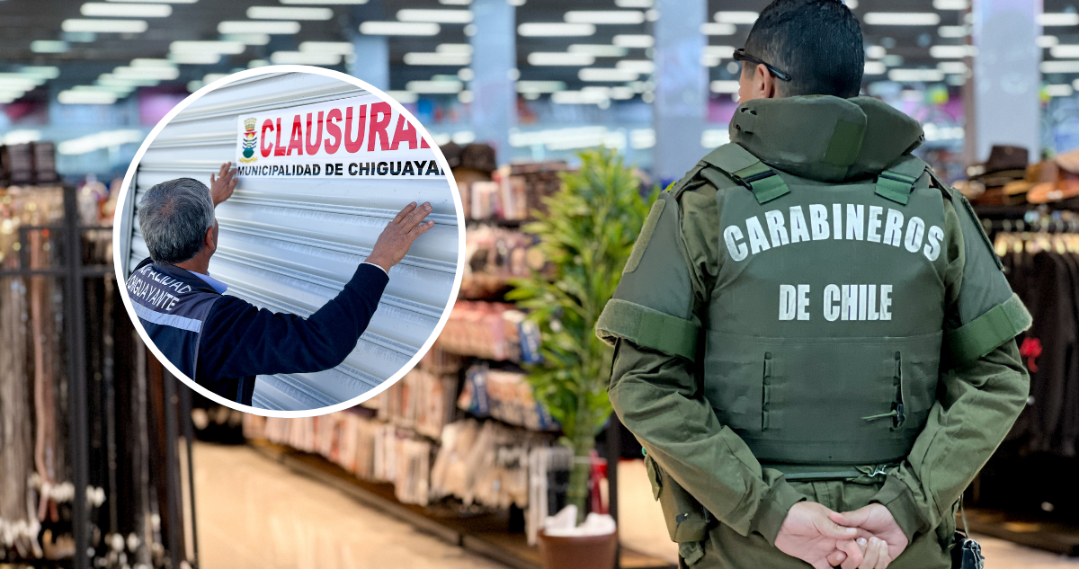 Clausuran mall chino en chiguayante que tenía personas viviendo en su interior y giro no autorizado