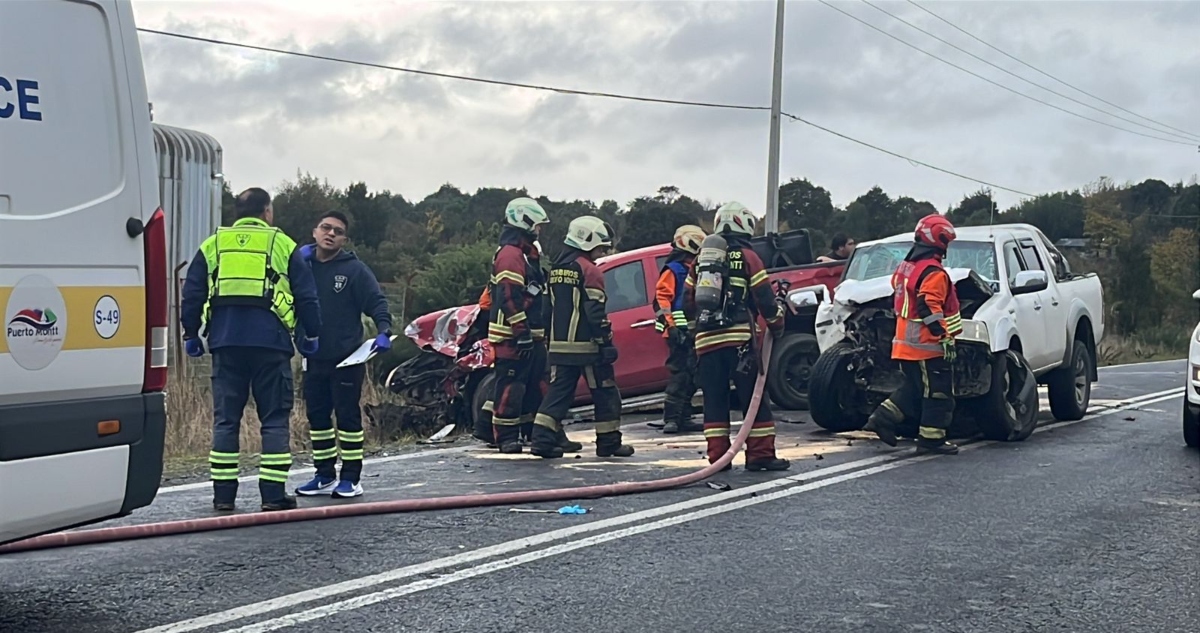 Colisión de camionetas en Puerto Montt