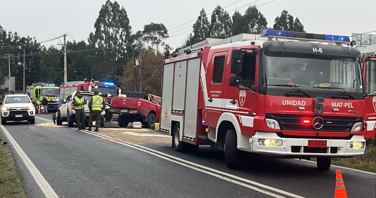 Colisión de camionetas en Puerto Montt
