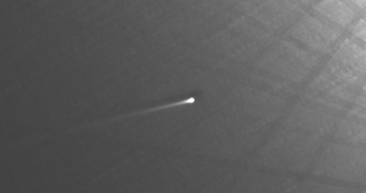Foto del cometa C/2026 A1 (MAPS) que desapareció en el Sol