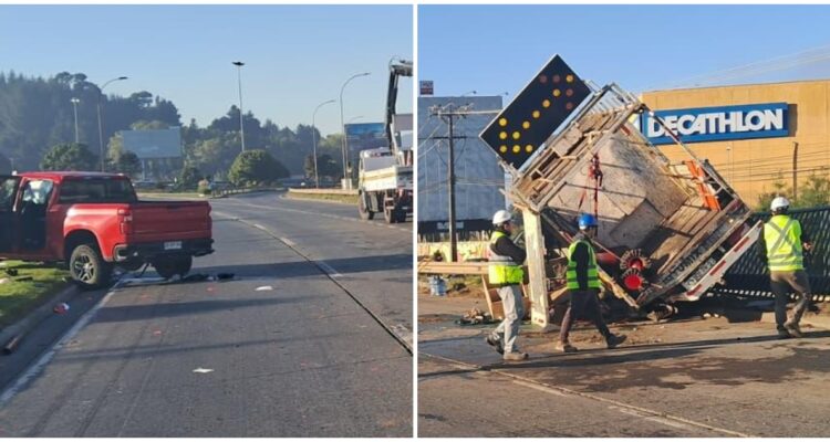 Conductor detenido tras colisión en autopista Concepción Talcahuano