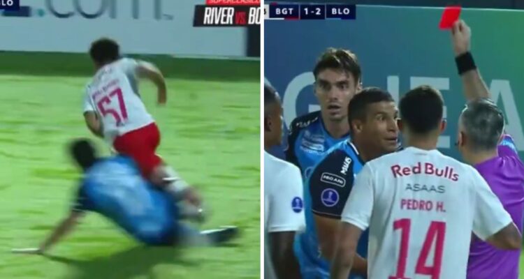 Defensa argentino de Blooming recibió dos amarillas en segundos por Copa Sudamericana.