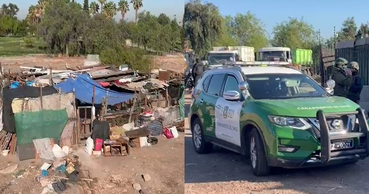 Desalojo de rucos en PAC: detectan refugio ilegal con alrededor de 35 perros, drogas y armas blancas