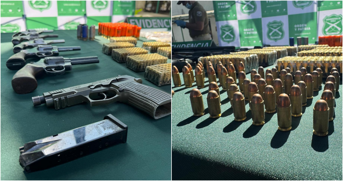 Detienen a hombre sorprendido con un arsenal en la RM: también tenía drogas y era buscado por estafa