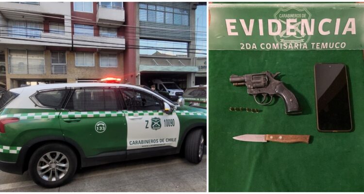 Detenido por ingresar con arma y cuchillo a liceo en Temuco