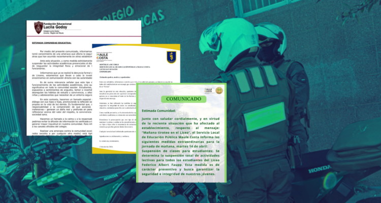 Cuatro colegios del Maule enfrentan amenazas de tiroteo: suspenden clases y refuerzan seguridad