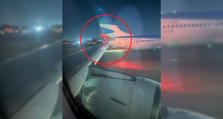 Avión Latam colisiona a aeronave de Aerolíneas Argentinas en Aeropuerto de Santiago