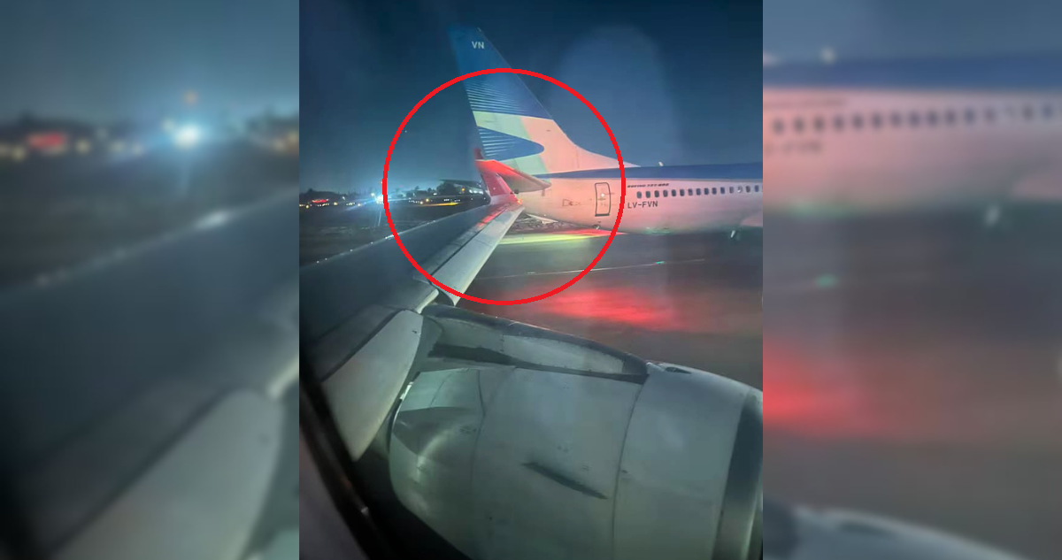 Avión Latam colisiona a aeronave de Aerolíneas Argentinas en Aeropuerto de Santiago