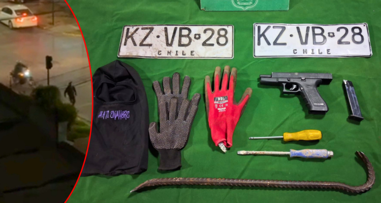 Delincuentes armados huyeron de fiscalización, los siguieron y colisionaron en Macul: fueron detenidos