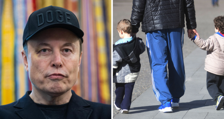 Elon Musk y fotografía en referencia a la crisis de natalidad