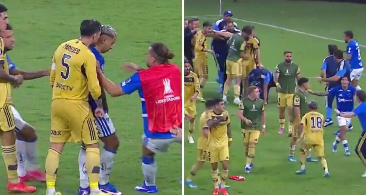 Boca perdió con Cruzeiro y partido de Copa Libertadores terminó en batahola.