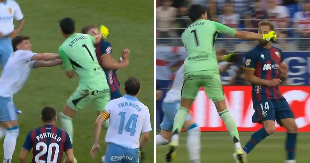 Esteban Andrada agredió brutalmente a rival en LaLiga de España.
