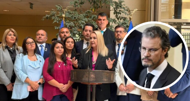 Bancada PDG y Cristian Contreras.